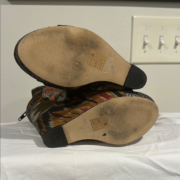 Julian Louie X Aldo Open Toe Wedge Booties! - Picture 4 of 14